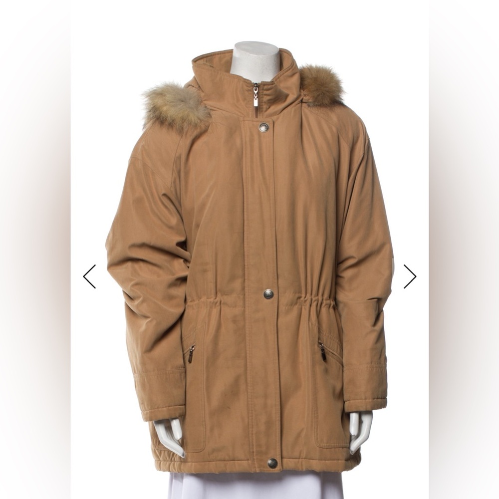 Pendleton Fur Hooded Parka Coat Jacket XL Women’s As Is
